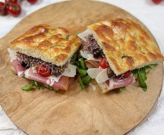 Focaccia Sandwich Crudo