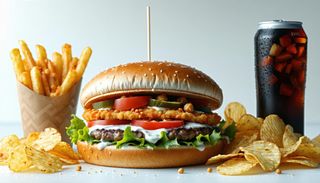 Vegetarian burger menu