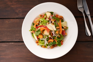 Apple,Carrot and Roasted Cashew Salad
