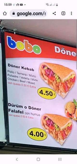Doner Kebab De Pollo Fresco