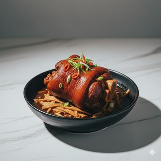 136 - Stinco di maiale con bambù secca stufato 笋干扣跑蹄