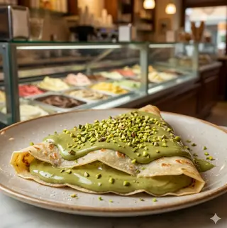 Crepes pistacchio