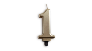 Świeczka cyferka (złota)