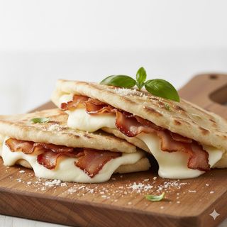 Piadina pancetta e mozzarella