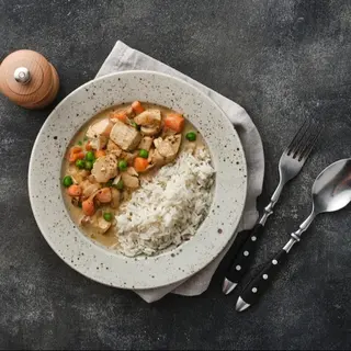 Chicken Dhania with Rice or Chapati