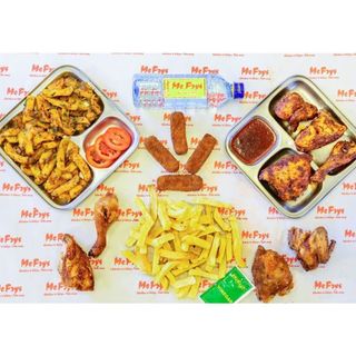1/4 Chicken Leg + Chips + Free 350ml PET Soda