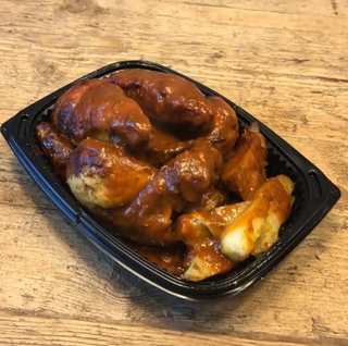 Pollo «Groc Català» BBQ al ast con patatas