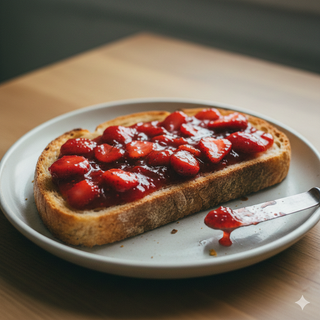Tostada De Mermelada De Fresa