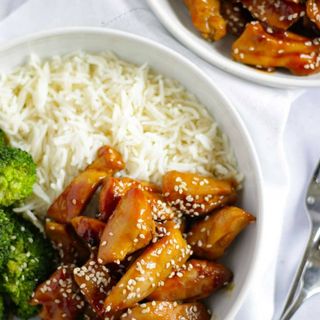 Teriyaki Chicken Served With Rice Or Noodles