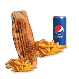 Rollo Amerykańskie wege (małe), frytki, Pepsi 0.33l