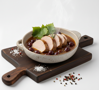 Bracialette di maiale all'uva