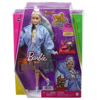Papusa Barbie Extra, cu par blond, catelus si accesorii [4189485]