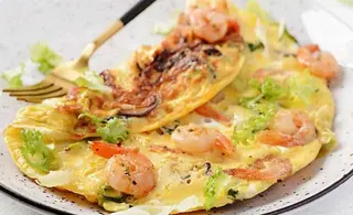omelette crevettes