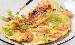 omelette crevettes