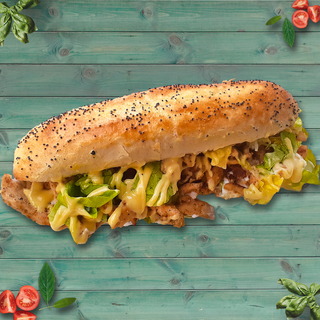 Sandvic Mixte (Viande hachée + Brochette de poulet)