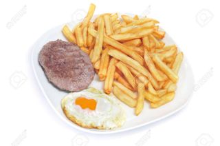 Plato de hamburguesa