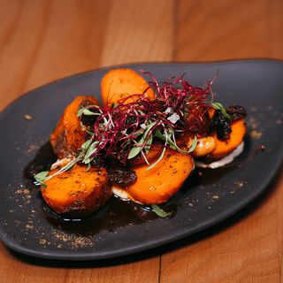 Zanahoria asada con miso y curry de cacaos del Collaret