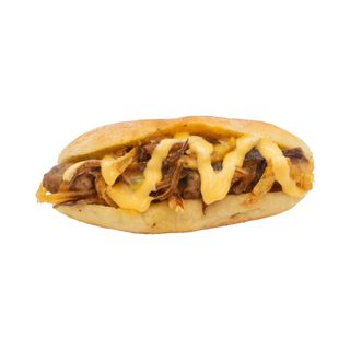  5. Hot dog, mayonnaise, oignons frits 