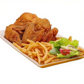ALITAS CROCANTES CON PATATAS FRITAS