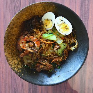 Wok Fideos De Arroz Con Gambas