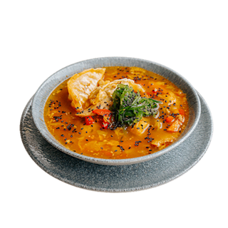 Koreańska Zupa z Kaczką i Smażonymi Pierożkami Gyoza