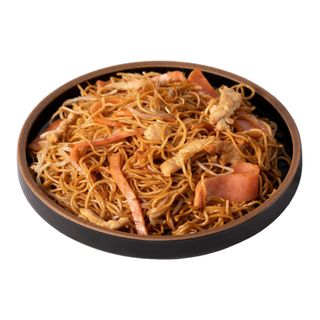 A9 - Fideos de arroz fritos con tres delicias