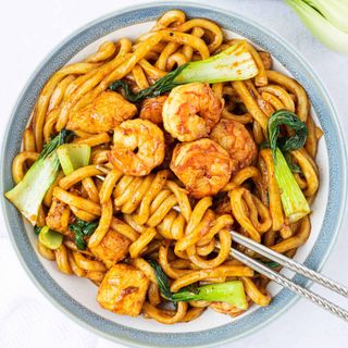 Yakiudon Verduras Y Gambas