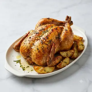 Pollo Entero Con Patatas