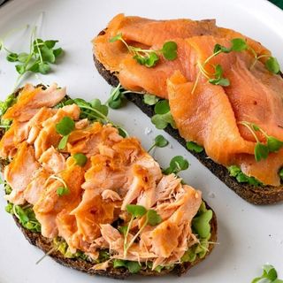 Salmon Guacamole Toast