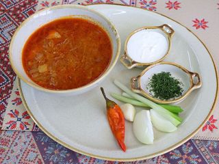 Борщ Киевский с грибами