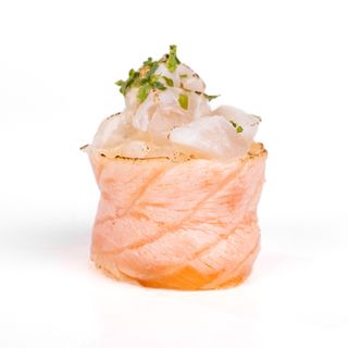 DY194. Gunkan branzino flambé 2 pezzi