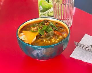 Рамен с яйцом и сыром