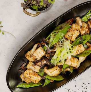 Wok de Verduras con Sepia