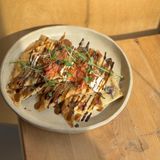 Crepes with Norwegian salmon and labneh cheese