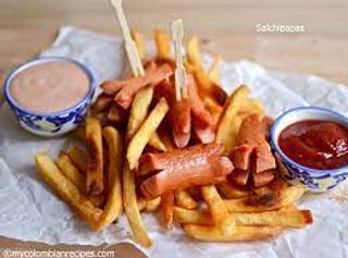 Salchipapas 3 Salsas