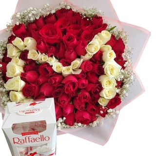 Heart-Shaped Rose + Raffaello