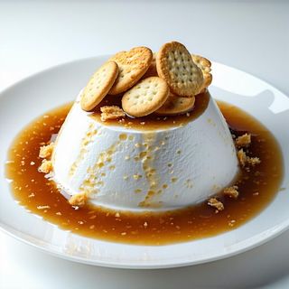 Semifreddo al croccante in salsa al caramello