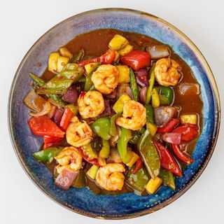 Gambas Con Salsa Picante