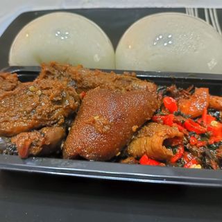 Mini Bowl of Efo Riro and Semo