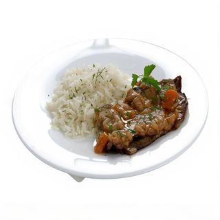 Arroz Blanco Con Ternera