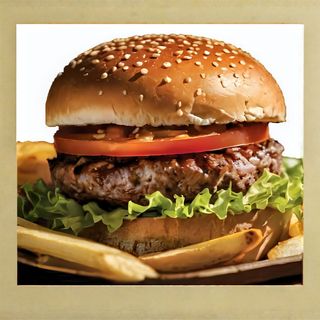 Beef Cheeseburger + French Fries