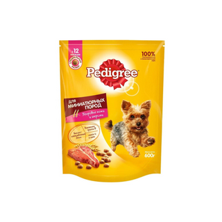 Корм для собак Pedigree Педигри для взрослых собак мини пород говядина 600г 4607065371517