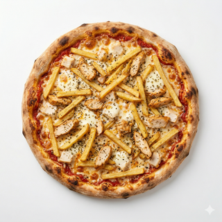 Pizza Pollo Con Patatas Fritas (Mediana)