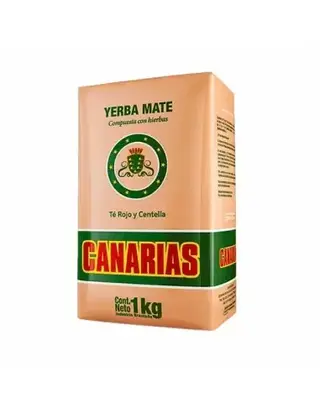 Yerba Mate Canarias Te Rojo Y Centella X 1