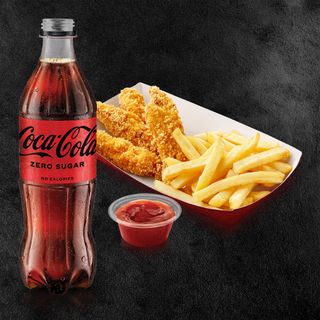 Meniu Crispy Chicken nuggets + Cartofi pai + Coca-cola