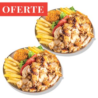 2 x Shaorma pui farfurie