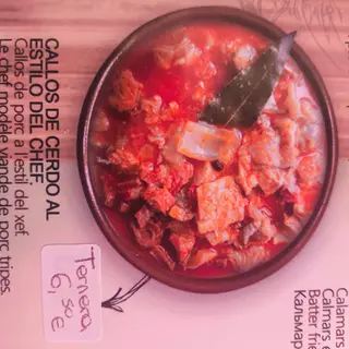 Callos de Ternera ,  beef tripe 
