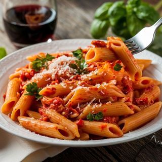 Creamy chicken penne pasta