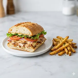 Campero De Pollo Asado Con Patatas Fritas
