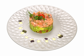 Тартар сьомга с лимон и салца от авокадо(150г)